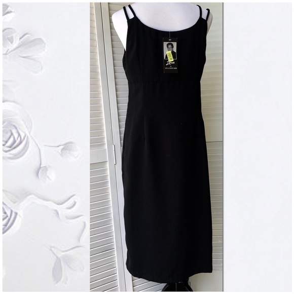 🍭NWT Lennie for Nina Leonard Black Dress Sz 10 - Picture 3 of 5